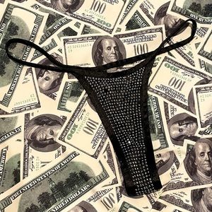 I.AM.GIA Rhinestone Thong XS